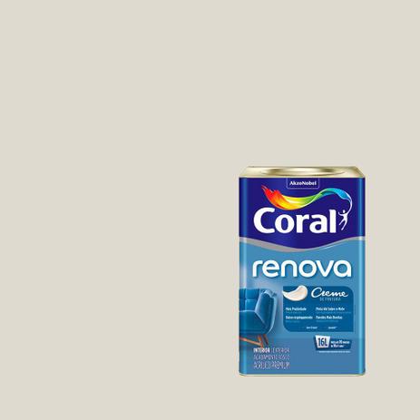 Tinta acrílica fosca Renova branco gelo 16L Coral Menor preço em Tinta acrílica fosca Renova branco gelo 16L Coral