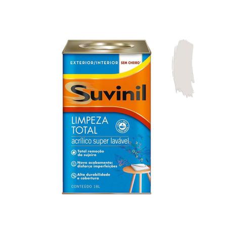 Tinta Acrílica Fosca Suave Limpeza Total Gelo 18 Litros - Suvinil Menor preço em Tinta Acrílica Fosca Suave Limpeza Total Gelo 18 Litros - Suvinil