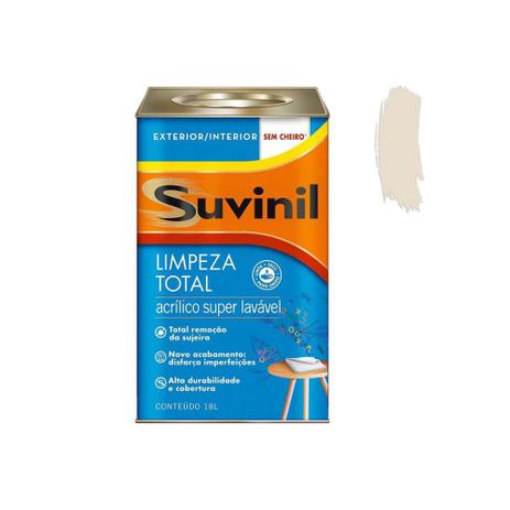 Tinta Acrílica Fosca Suave Limpeza Total Palha 18 Litros - Suvinil Menor preço em Tinta Acrílica Fosca Suave Limpeza Total Palha 18 Litros - Suvinil