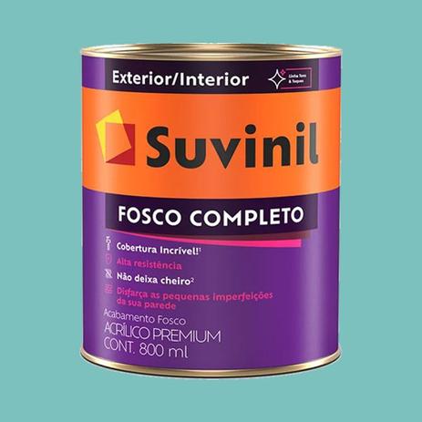 Tinta Acrílica Fosca Verde Piscina Suvinil Premium 900ml Menor preço em Tinta Acrílica Fosca Verde Piscina Suvinil Premium 900ml