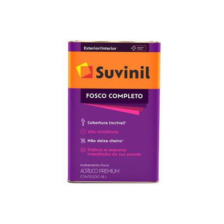 Tinta Acrílica Fosco Palha 18 Litros - Suvinil Menor preço em Tinta Acrílica Fosco Palha 18 Litros - Suvinil