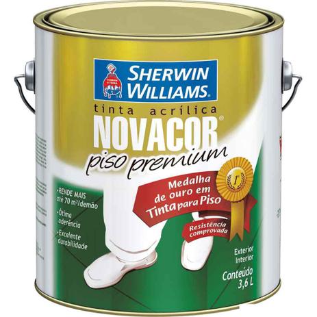 Tinta acrílica Novacor piso liso 3,6 litros concreto Sherwin Williams - Sherwin willians é boa?