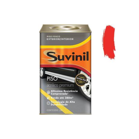 Tinta Acrílica Premium Fosca para Piso Vermelho 18 Litros - Suvinil é boa?
