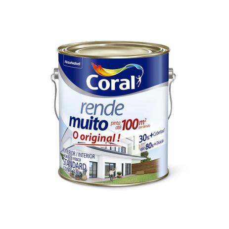 Tinta Acrílica Rende Muito Gelo 3,6 Litros - Coral Menor preço em Tinta Acrílica Rende Muito Gelo 3,6 Litros - Coral