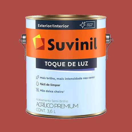 Menor preço em Tinta Acrílica Semi Brilho Tomate Seco Suvinil Premium 3,6 litros