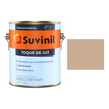 Menor preço em Tinta Acrílica Suvinil Camurça Semi Brilho Toque de Luz 3,6 Lt