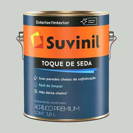 Tinta Acrilica Suvinil Cromio Acetinado Toque de Seda 3,6 LT Menor preço em Tinta Acrilica Suvinil Cromio Acetinado Toque de Seda 3,6 LT