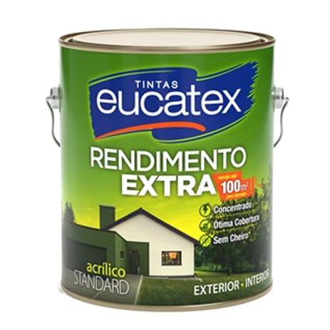 Tinta Acrílico Rendimento Extra Branco 18 Lts Eucatex Menor preço em Tinta Acrílico Rendimento Extra Branco 18 Lts Eucatex