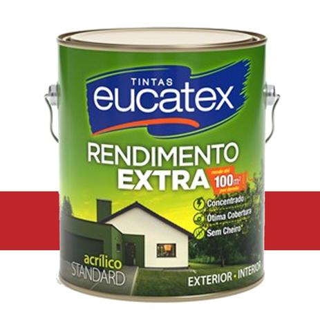 Tinta Acrílico Rendimento Extra Cereja 3,6 Lts Eucatex Menor preço em Tinta Acrílico Rendimento Extra Cereja 3,6 Lts Eucatex