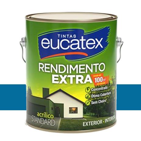 Tinta Acrílico Rendimento Extra Oceano 18 Lts Eucatex Menor preço em Tinta Acrílico Rendimento Extra Oceano 18 Lts Eucatex