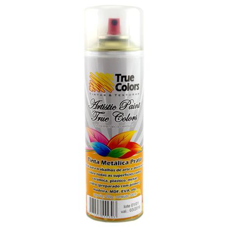 Tinta Aerossol Spray Metálica Prata 300ml - True Colors Menor preço em Tinta Aerossol Spray Metálica Prata 300ml - True Colors