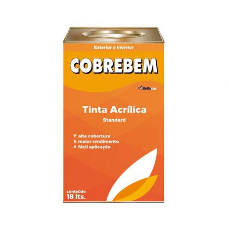 Tinta Cinza Espacial Acrílica Fosca 18L - Bellacor Menor preço em Tinta Cinza Espacial Acrílica Fosca 18L - Bellacor
