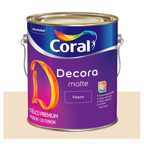 Tinta Coral acrílica Premium Decora Fosca palha 3,6L Menor preço em Tinta Coral acrílica Premium Decora Fosca palha 3,6L