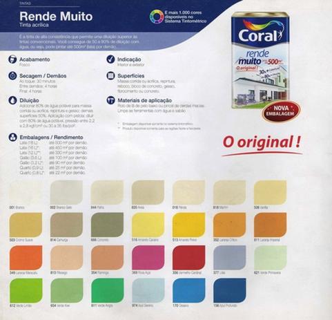 Menor preço em Tinta coral rende muito 18 l cores
