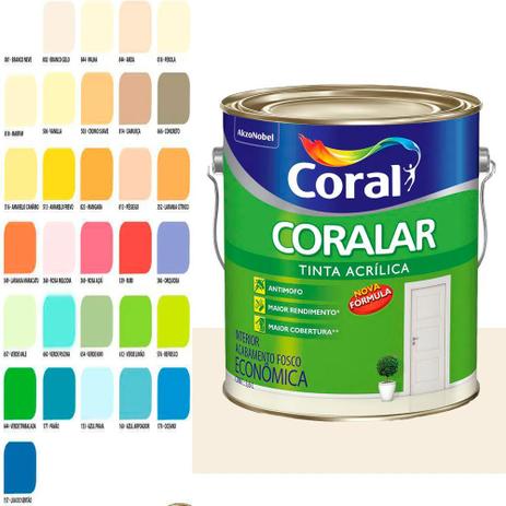 Tinta Coralar Coral Econômica Látex Acrílica Fosca Cores 3,6 Litros Menor preço em Tinta Coralar Coral Econômica Látex Acrílica Fosca Cores 3,6 Litros