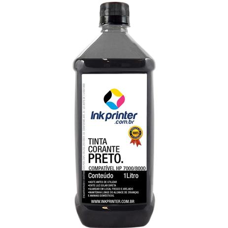 Tinta Corante InkPrinter Preta para HP Série 7000, 8000 (1 litro) Menor preço em Tinta Corante InkPrinter Preta para HP Série 7000, 8000 (1 litro)
