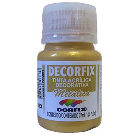 Tinta Decorfix Acrílica Metálica 393 Ouro Corfix Menor preço em Tinta Decorfix Acrílica Metálica 393 Ouro Corfix