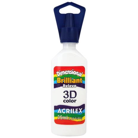 Imagem de Tinta Dimensional 3D Brilliant 35ml 519 Branca Acrilex