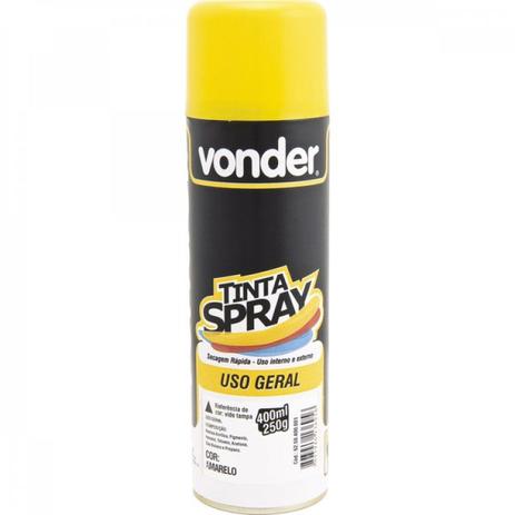 Tinta em spray amarela com 400 ml Vonder Laranja Menor preço em Tinta em spray amarela com 400 ml Vonder Laranja