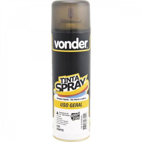Tinta em spray grafite com 400 ml Vonder Cinza Menor preço em Tinta em spray grafite com 400 ml Vonder Cinza