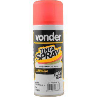 Tinta em spray luminosa, laranja, com 200 ml, VONDER Menor preço em Tinta em spray luminosa, laranja, com 200 ml, VONDER