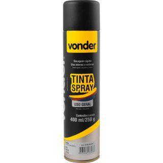Tinta em spray preta, fosca, com 400 ml, VONDER é boa?