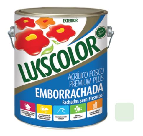 Tinta Emborrachada Acrílica Lukscolor 3.6lt Verde Água Menor preço em Tinta Emborrachada Acrílica Lukscolor 3.6lt Verde Água