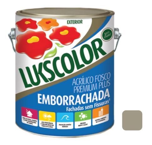 Tinta Emborrachada Acrílica Premium Lukscolor 3.6lt Concreto -