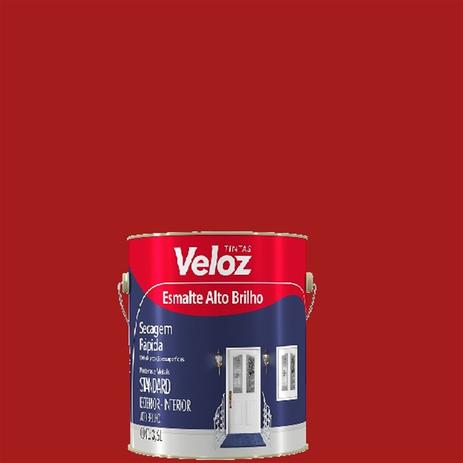 Tinta esmalte alto brilho vermelho 112,5ml - veloz Menor preço em Tinta esmalte alto brilho vermelho 112,5ml - veloz
