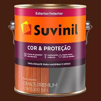 Tinta Esmalte Brilhante Marrom Suvinil Premium 3,6 Lt Menor preço em Tinta Esmalte Brilhante Marrom Suvinil Premium 3,6 Lt