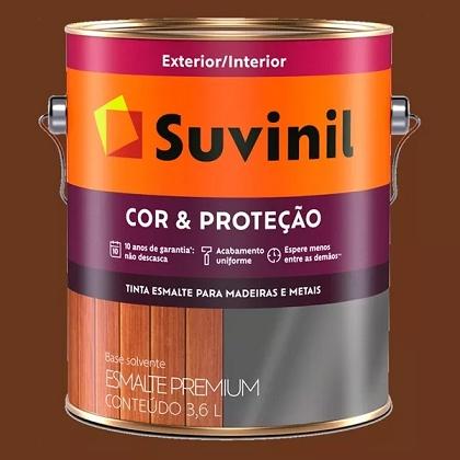 Tinta Esmalte Brilhante Tabaco Suvinil Premium 3,6 Litros Menor preço em Tinta Esmalte Brilhante Tabaco Suvinil Premium 3,6 Litros