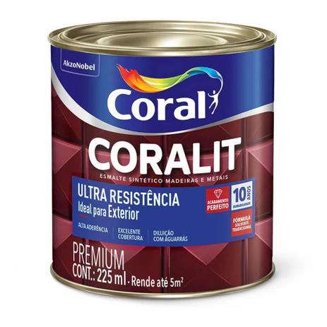 Tinta Esmalte Coral Coralit Ultra Resistência Brilho 225ml Menor preço em Tinta Esmalte Coral Coralit Ultra Resistência Brilho 225ml