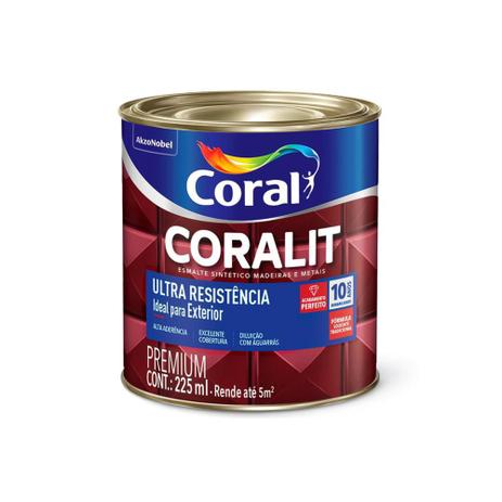 Tinta Esmalte Coralit Fosco Preto 225ml Menor preço em Tinta Esmalte Coralit Fosco Preto 225ml