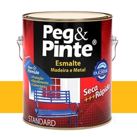 Tinta Esmalte Peg Pinte Amarelo Ouro 900 Ml Eucatex Menor preço em Tinta Esmalte Peg Pinte Amarelo Ouro 900 Ml Eucatex