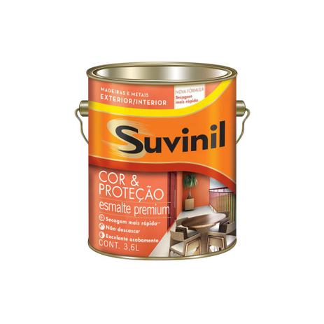 Tinta Esmalte Premium Acetinada Cor Proteção Branco 3,6 Litros - Suvinil Menor preço em Tinta Esmalte Premium Acetinada Cor Proteção Branco 3,6 Litros - Suvinil