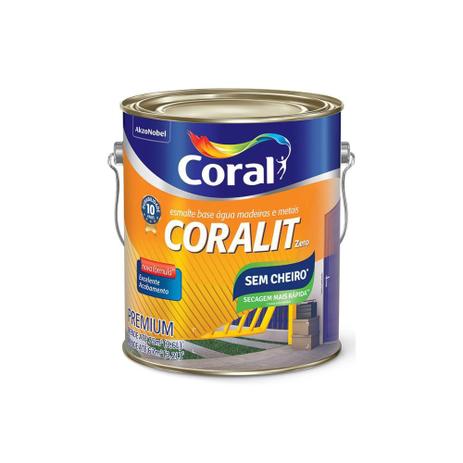 Tinta Esmalte Premium Acetinada Coralit Zero Branco 3,6 Litros Menor preço em Tinta Esmalte Premium Acetinada Coralit Zero Branco 3,6 Litros