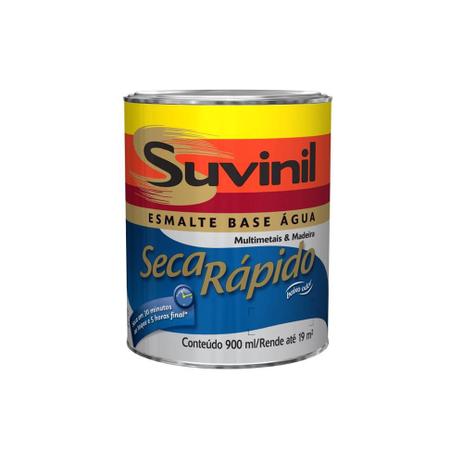 Tinta Esmalte Seca Rápido Acetinado Branco 900ml Ref. 53703933 - Suvinil Menor preço em Tinta Esmalte Seca Rápido Acetinado Branco 900ml Ref. 53703933 - Suvinil