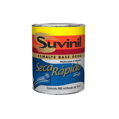 Tinta Esmalte Seca Rápido Brilhante Branco 900ml Ref. 53703721 - Suvinil Menor preço em Tinta Esmalte Seca Rápido Brilhante Branco 900ml Ref. 53703721 - Suvinil