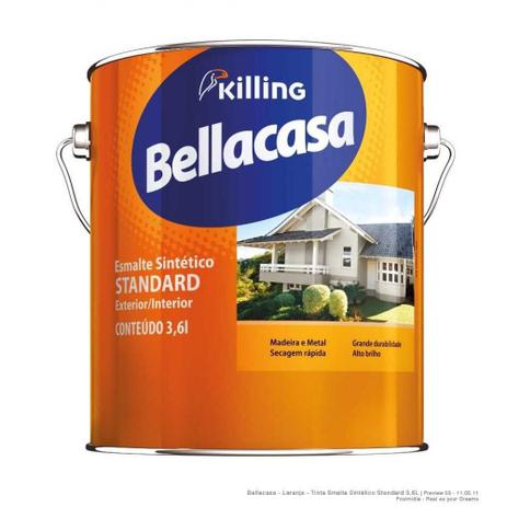 Tinta Esmalte Sintetico Bellacasa 3.6lt Branco - Killing s.a. tintas e adesivos Menor preço em Tinta Esmalte Sintetico Bellacasa 3.6lt Branco - Killing s.a. tintas e adesivos