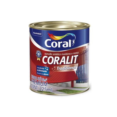 Tinta Esmalte Sintético Premium Brilhante Coralit Tradicional Alumínio 225ml Menor preço em Tinta Esmalte Sintético Premium Brilhante Coralit Tradicional Alumínio 225ml