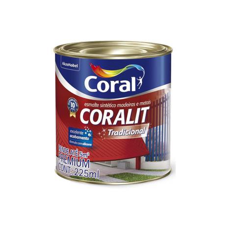 Tinta Esmalte Sintético Premium Brilhante Coralit Tradicional Amarelo 225ml Menor preço em Tinta Esmalte Sintético Premium Brilhante Coralit Tradicional Amarelo 225ml