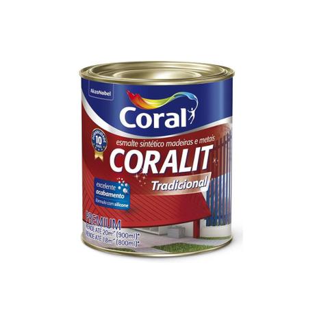 Tinta Esmalte Sintético Premium Brilhante Coralit Tradicional Marrom 900ml Menor preço em Tinta Esmalte Sintético Premium Brilhante Coralit Tradicional Marrom 900ml