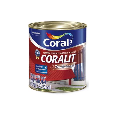 Tinta Esmalte Sintético Premium Brilhante Coralit Tradicional Verde Folha 225ml Menor preço em Tinta Esmalte Sintético Premium Brilhante Coralit Tradicional Verde Folha 225ml