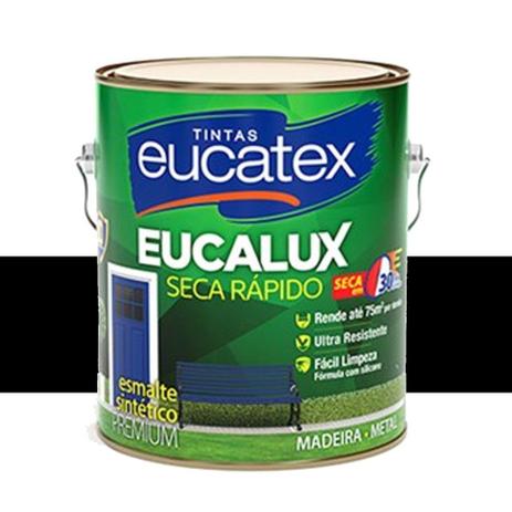 Tinta Eucalux Esmalte Premium Fosco Preto 225 Ml Eucatex Menor preço em Tinta Eucalux Esmalte Premium Fosco Preto 225 Ml Eucatex