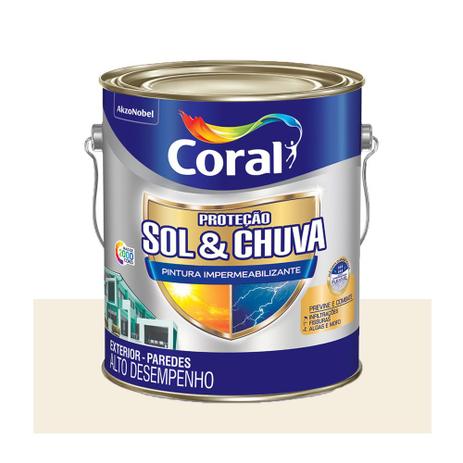 Tinta fosca Acrílico Total Sol e Chuva branco 3,6L Coral Menor preço em Tinta fosca Acrílico Total Sol e Chuva branco 3,6L Coral