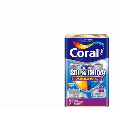 Tinta fosca Acrílico Total Sol e Chuva escrita antiga 18L Coral Menor preço em Tinta fosca Acrílico Total Sol e Chuva escrita antiga 18L Coral