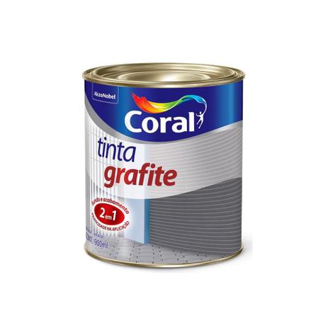 Tinta Grafite Escuro 900ml - Coral Menor preço em Tinta Grafite Escuro 900ml - Coral
