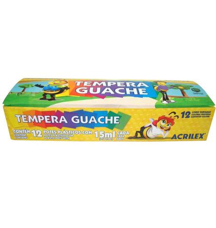 Tinta Guache 12 Cores 15ml Acrilex -