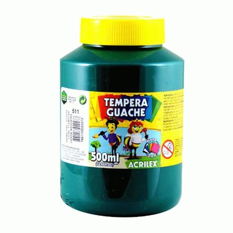 Tinta Guache 500ML Verde Acrilex Menor preço em Tinta Guache 500ML Verde Acrilex