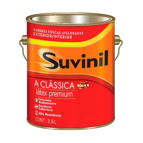 Tinta Látex Clássica Maxx PVA 3,6 litros capim limão Suvinil Menor preço em Tinta Látex Clássica Maxx PVA 3,6 litros capim limão Suvinil